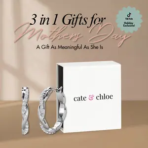 Lauren 18k White Gold Plated 22mm Twisted Hoop Earrings with Simulated Diamond Crystals