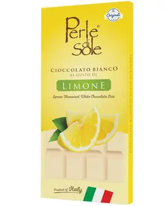 Perle di Sole Lemon White Chocolate Bar — Italian (3.5 oz / 100g)