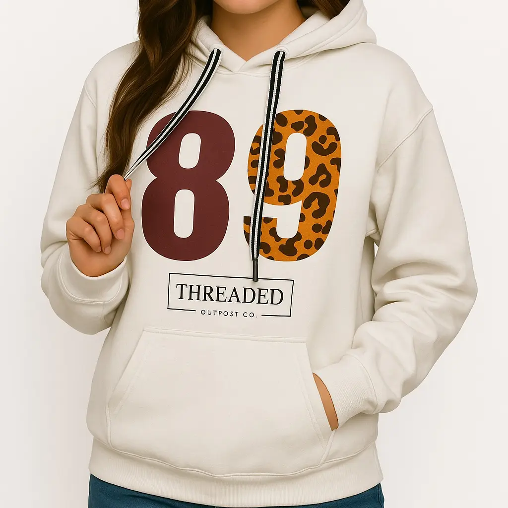 Threaded '89 Hoodie - Black and White Striped Threads