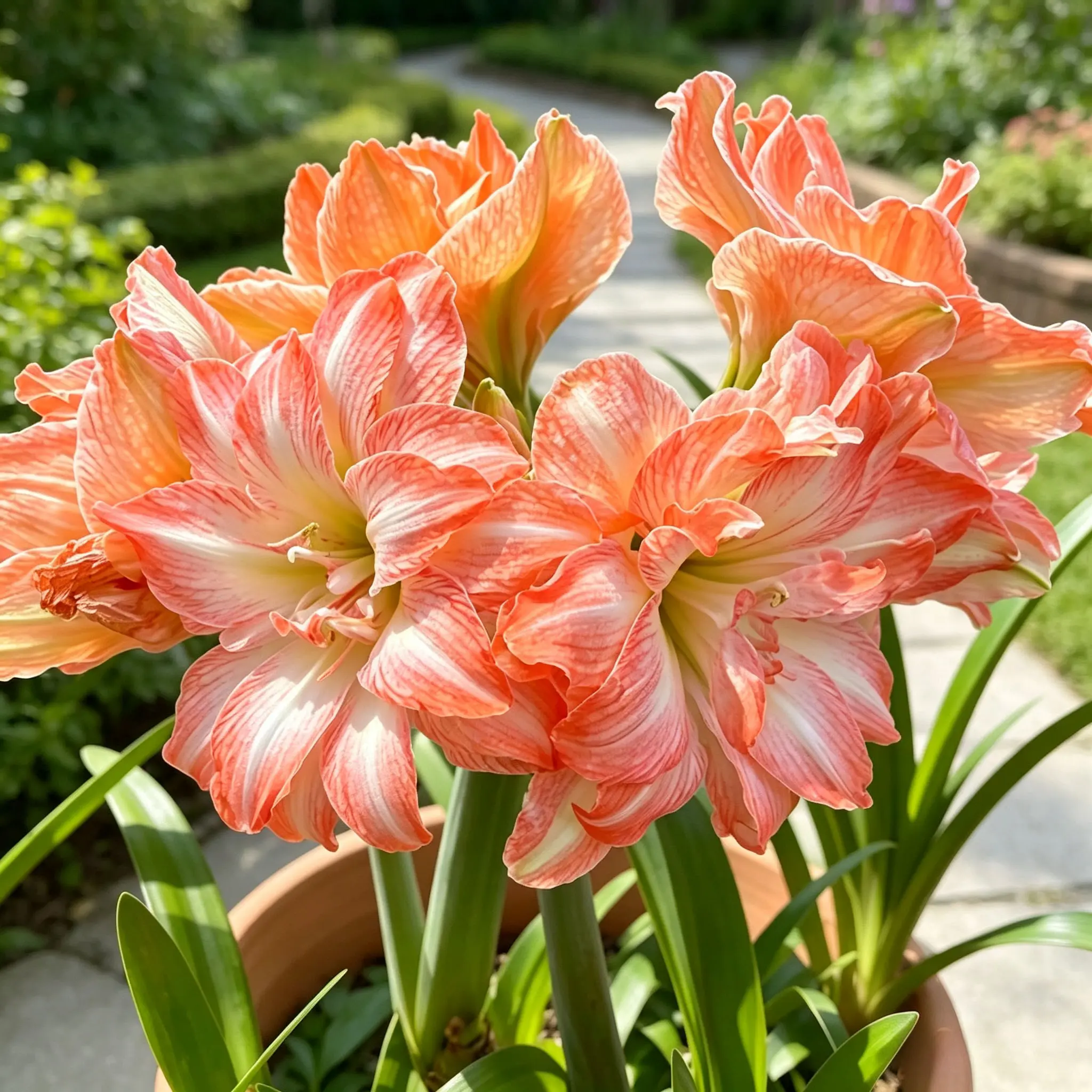 Amaryllis Bulb, Indoor Potted Plant for Home Decor, Easy Care Plant for Desk or Tabletop