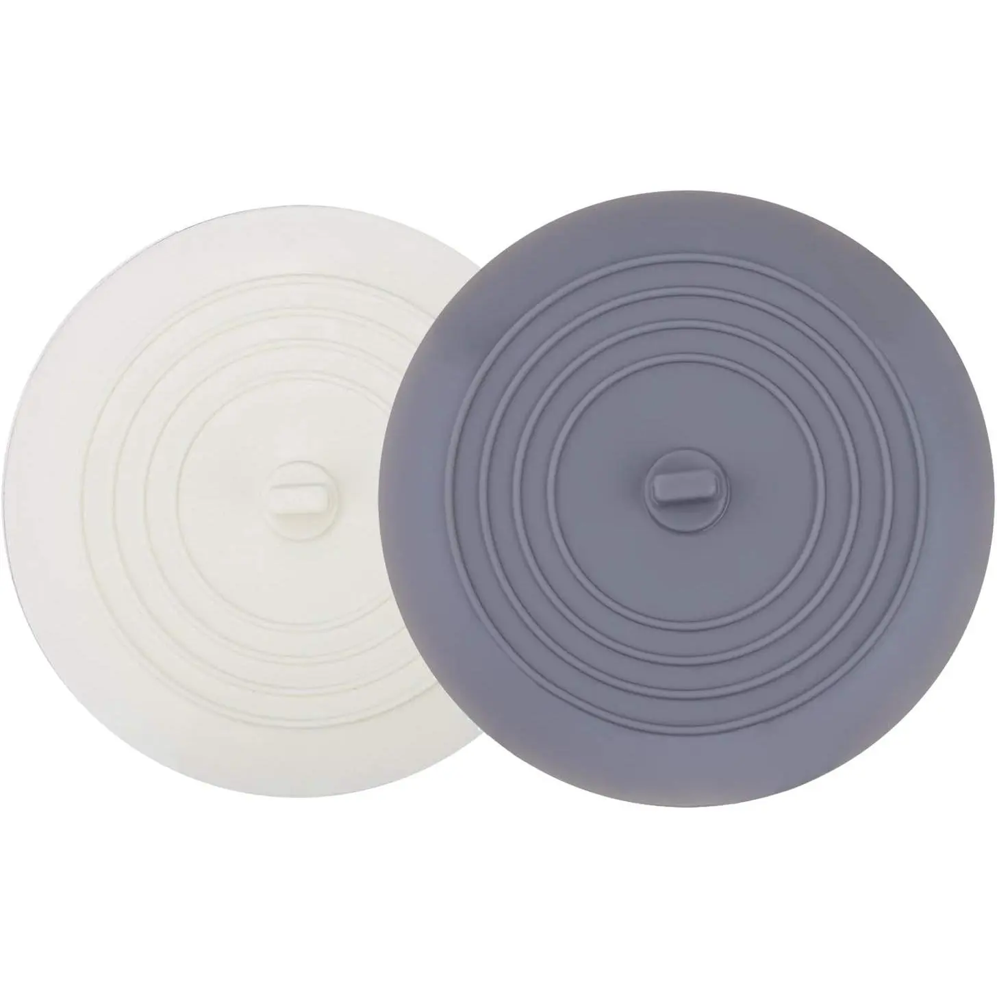V-TOP Tub Stopper 2 Pack, 6 inches Large Silicone Drain Plug Hair Stopper Flat Suction Cover for Kitchen Gadgets Bathroom Accessories and Laundry