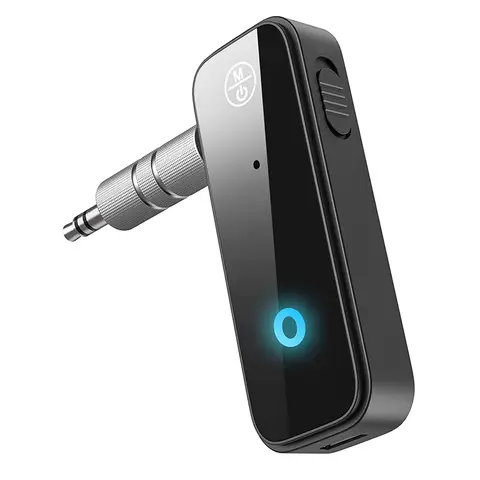 Automotive Bluetooth Car Adapter - 1-Count Wireless FM Transmitter with AUX Input Bluetooth Audio Receiver