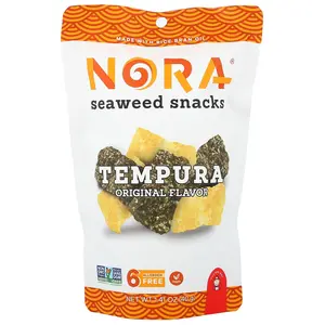 Nora Snacks Seaweed Snacks, Tempura, Original, 1.41 oz (40 g)