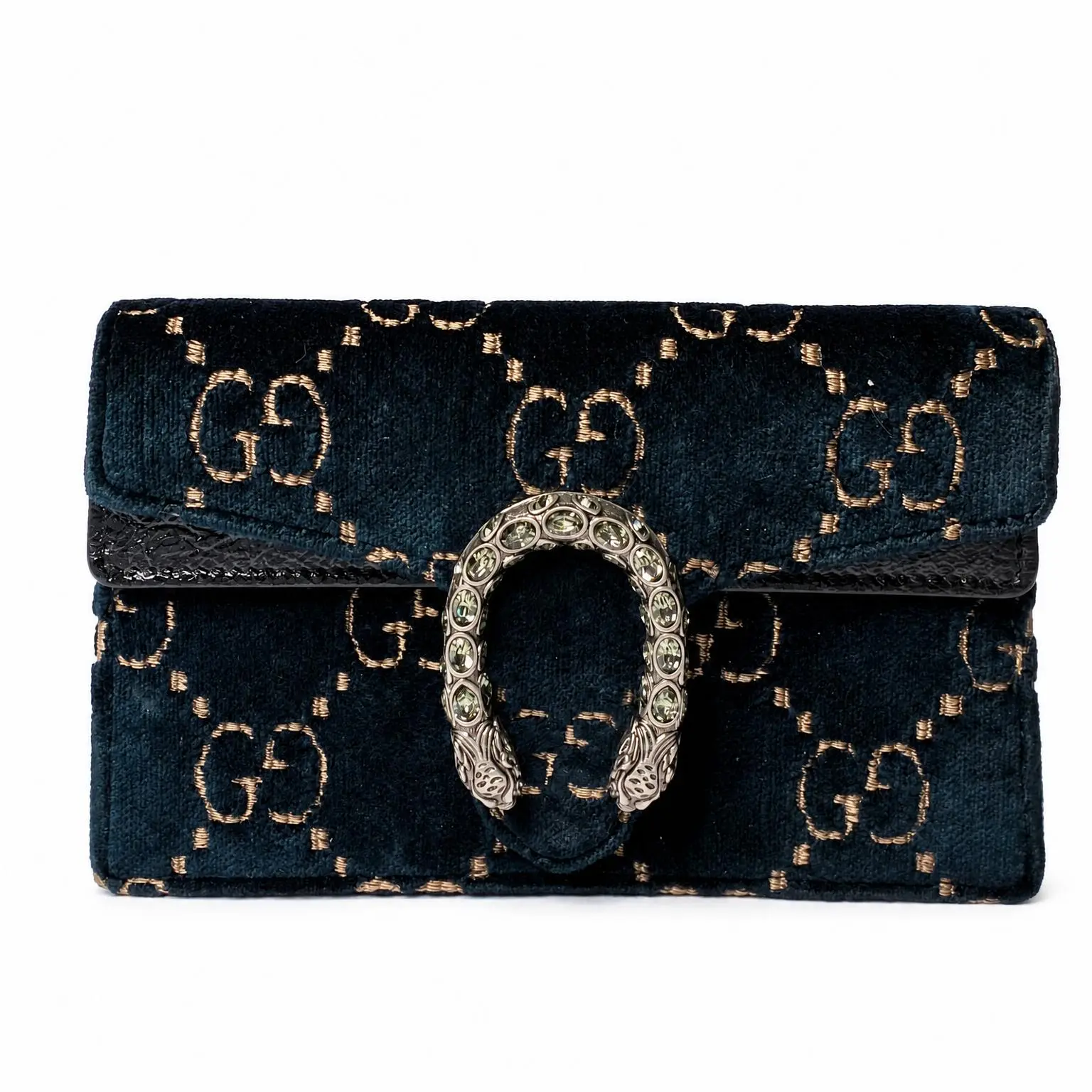 Pre-owned GUCCI X Crossbody Bags Dionysus Bag GG Velvet Super Mini navy