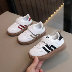 Children's Training Shoes 2024 Spring Boys' Sports Shoes Casual Sneakers Girls' White Shoes Soft Sole Baby