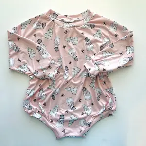 Pink Snowmen Sweater Romper