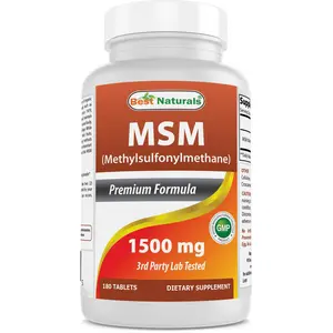 Best Naturals MSM (Methylsulfonylmethane)  1500 mg 180 Tablets
