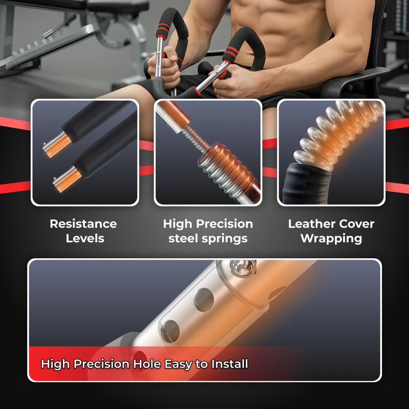 Twister Arm Trainer Adjustable Multi-functional Portable Arm Workout Tool for Chest Shoulders Strength & Back Built to Push Limits Includes Storage Bag