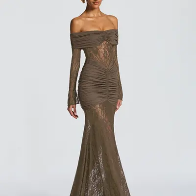 Fashion Nova Naomi Satin Maxi Gown TikTok Shop