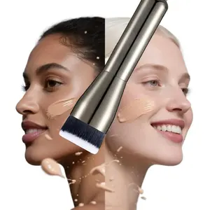 Air brush foundation luminess,Medium Contoured Foundation,Contour Smudge,Glam Makeup Tools with Soft Fiber and Skin Friendly for Carrying Multi-Functional Professional Multifunctional Makeup Kabuki Foundation Blending Dome-Shaped Blurring Foundation Brush