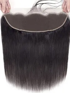13x4 Lace Frontal Closure Straight Lace Frontal Closure Unprocessed Brazilian Virgin Hair Transparent Lace Closure Ear to Ear Transparent Lace Frontal with Baby Hair Natural Color