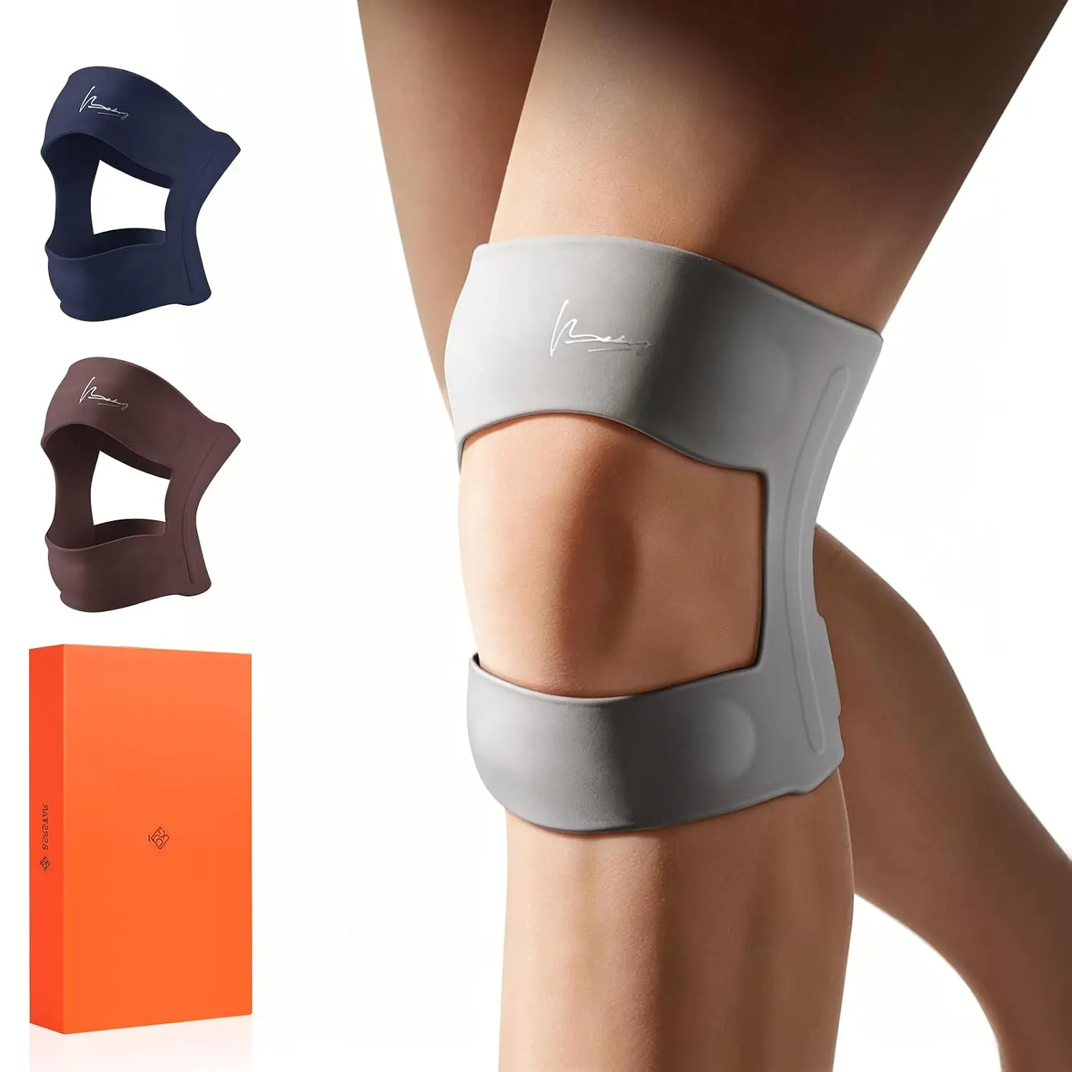 BSRSTAR Air Ultra-Thin Knee Brace for Women & Men, Breathable Lightweight Knee Support, Stay-Put Compression Sleeve for Running, Walking, Gym & Everyday Wear, Gray