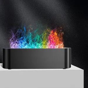 150ML Simulated Flame Aromatherapy Diffuser, USB Powered 7 Color Changing Humidifier, Ultra-quiet Aroma Essential Oil Aromatherapy Diffusers