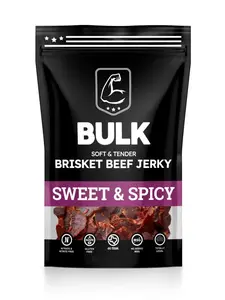 Bulk Beef Jerky I All-Natural Sweet & Spicy Brisket Beef Jerky - Gluten-Free I No added MSG* I Nitrate Free I No artificial ingredients I Made in the USA I Buy in Bulk