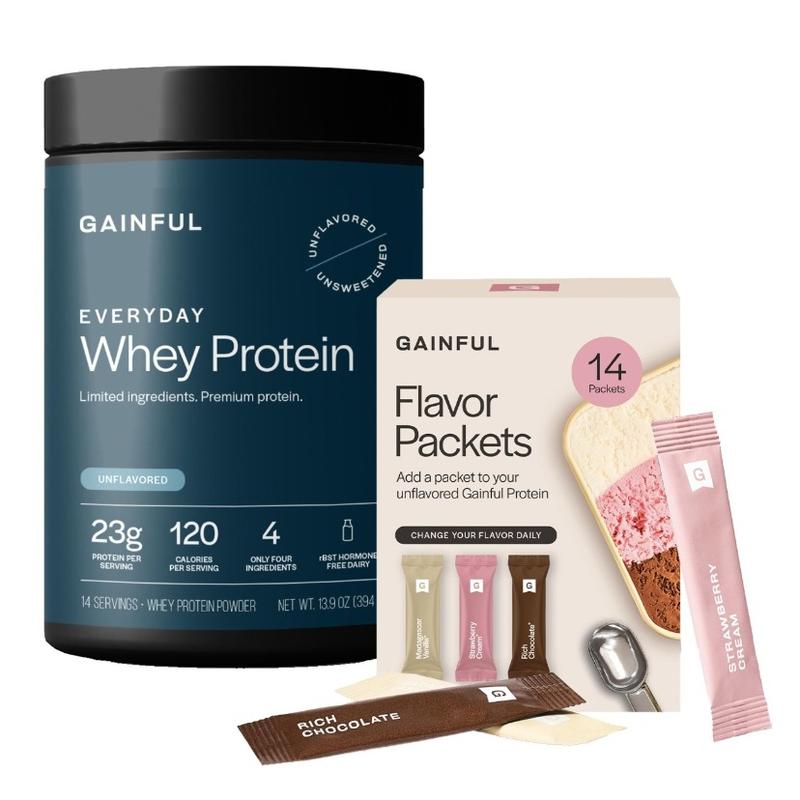 Gainful Everyday Whey Protein Powder | 23g Clean Protein, Muscle Growth & Recovery | No Artificial Ingredients, Whey Isolate + Casein Blend (14 Servings)