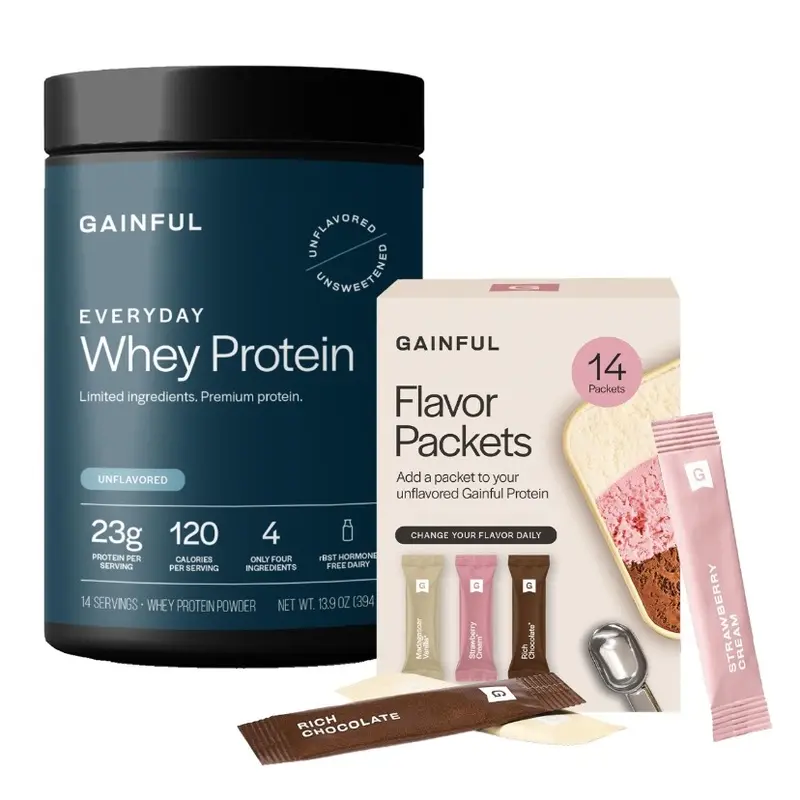 Gainful Everyday Whey Protein Powder | 23g Clean Protein, Muscle Growth & Recovery | No Artificial Ingredients, Whey Isolate + Casein Blend (14 Servings)