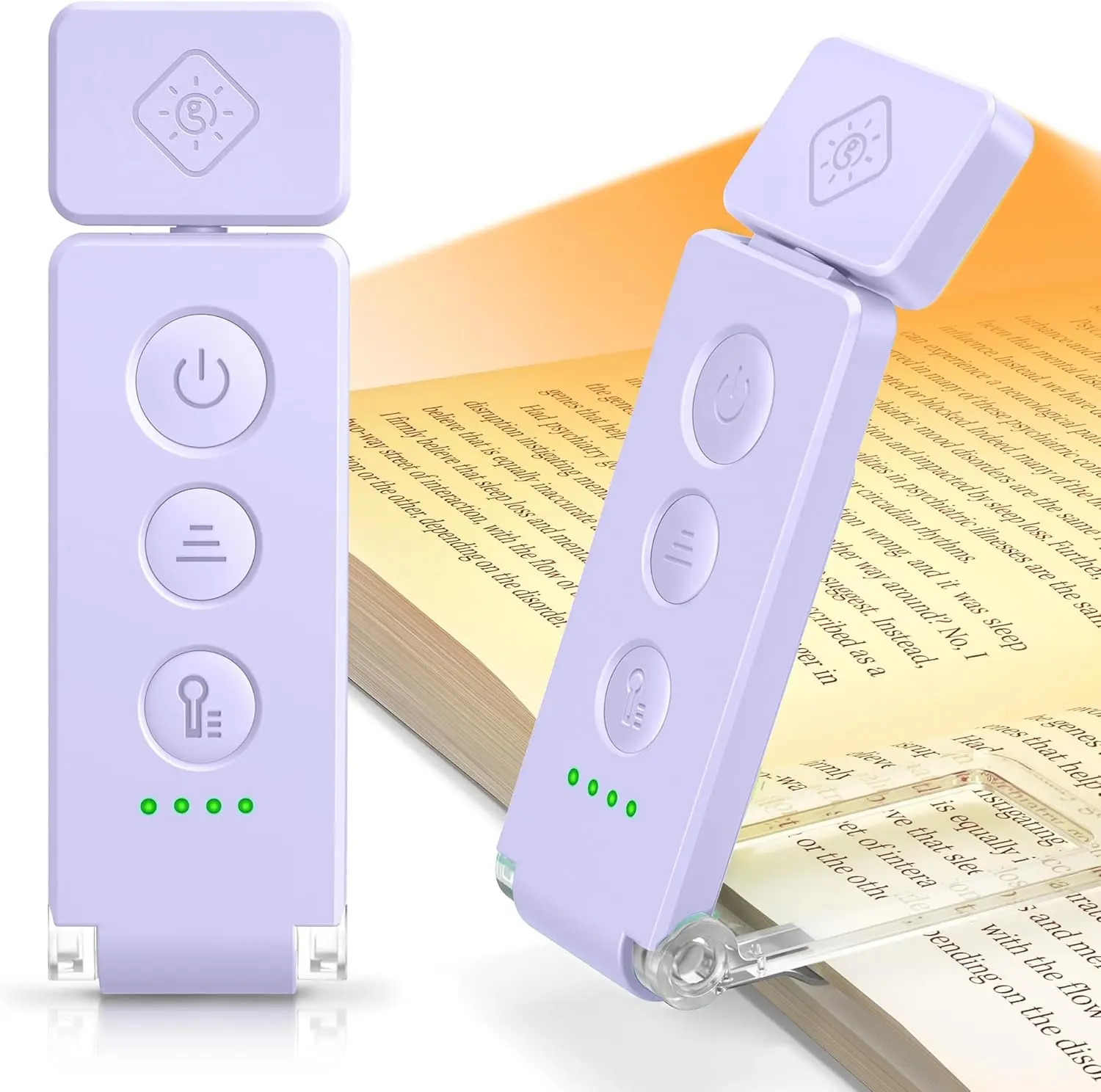 Glocusent 12 LED Rechargeable Book Light, Clip-on Reading Light with & 5 Brightness Levels, Up to 100Hrs Runtime, Eye-Caring Reading Lights for Books in Bed, Perfect for Book Lovers, Kids
