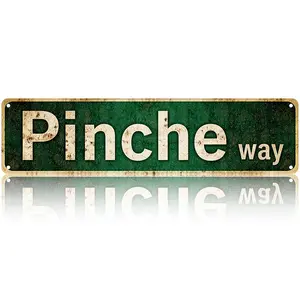 Funny Spanglish Vintage Wall Decor Pinche Way Aluminum Sign 4x16 Inches Humor Metal Art for Porch Home Bar Garden Patio Easy Hanging Outdoor Christmas Gift Rectangle Design Homedecor bedroom decor gifts for boyfriend wall decor Yard Sign Yard Sign