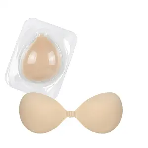 Women's Push-up Sticky Bra - Waterproof, Sweat-proof, Portable, Reusable, Washable, with Storage Board, Replaceable Adhesive Pads (Travel Essential）