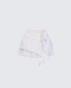 Maeve Ivory Lace Mini Skirt