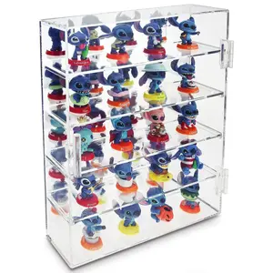 #COT1762 Mirror Backed 4 Shelves Shot Glasses Display Case