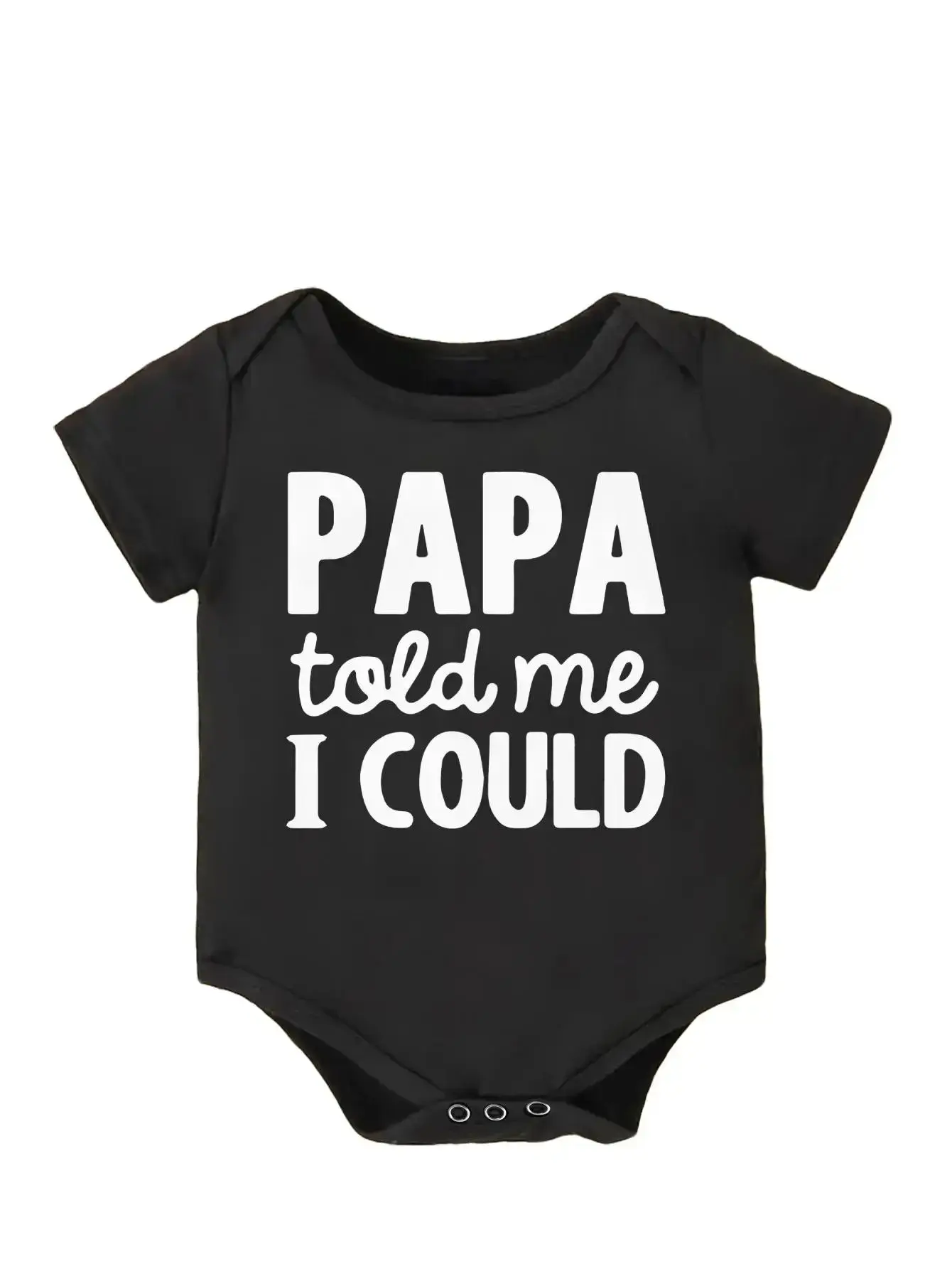 Baby Girl Clothes Short Sleeve 1-Piece Bodysuit with Fun Slogan, Newborn Infant Family Photo Outfit, Baby Clothes Girl, Fun Themed Bodysuits, Letter Print Bodysuit