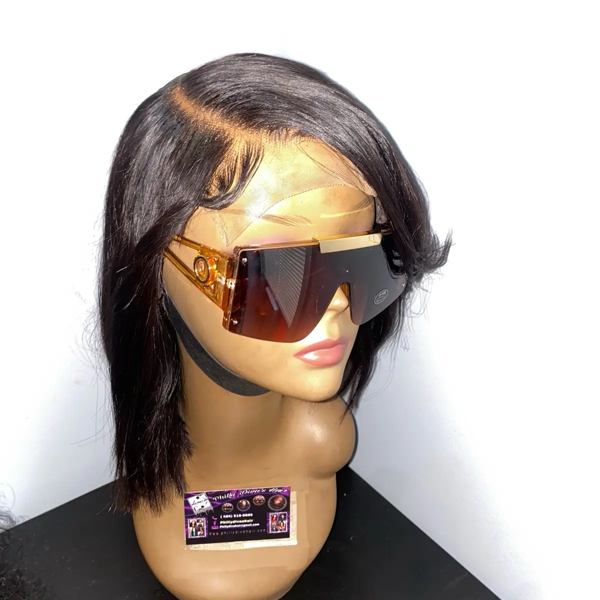 Ms Ebony bob custom hd lace Closure wig