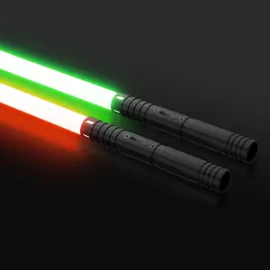 RGB Lightsaber with 20 LED Effects, 4 Modes, Battle Sounds, USB Charging, Aluminum Handle, Perfect for Roleplay, Gifts, Halloween, Christmas, Portable Rechargeable Lightsaber
