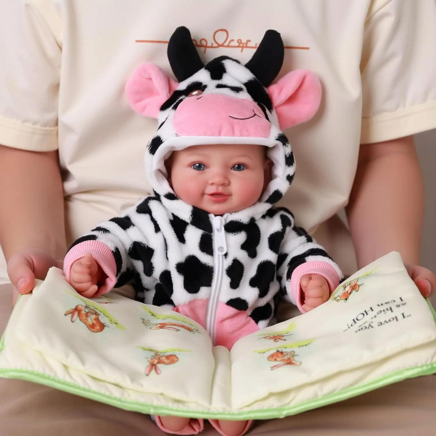 #Summervibes#DealsForYouDays BABESIDE Baby Dolls 17inch Large Realistic Cute Fabric body + vinyl limbs Doll Set for 3+ Years Old Children Perfect Christmas Birthday Gifts Collectibles No Cow Dolls
