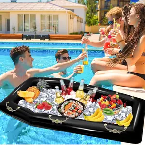 Inflatable Coffin Cooler Float, 52 Inch Pool Toy, Halloween Party Decoration, Holiday Party Decor, Cool Pool Party, Picnic BBQ Drink Chiller
