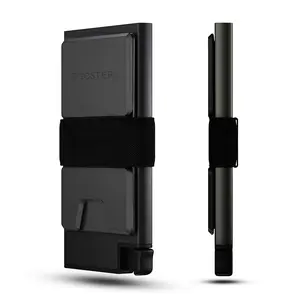 EGSTER Aluminum metal card holder Wallet for men | RFID Blocking thin wallet for men slim with Quick Card Access & Push Button l pop up wallet in Classic Black |Holds Up to 12 Cards