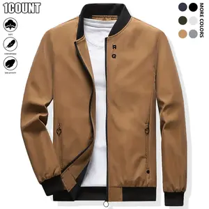 Men's Vintage American Pilot Jacket Motorcycle Coat, All-Season Casual Jacket with Zipper Pockets, Streetwear, Formal Event Non-Stretch Fabric, Durable, Streetwear Fashion, Baseball Collar, Sturdy, Urban Streetwear