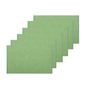 · REDEARTH · Placemats & Table Runner - Ribbed Woven Table Linen for Square, Round, Rectangle Dining Table, Coffee Table, Console, Dresser; 100% Cotton