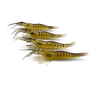 Shrimp bait soft plastic bait simulation shrimp saltwater fish hook