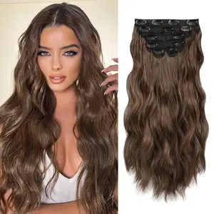 NAYOO Hair Extensions,20inch Clip in Hair Extensions Natural Soft Synthetic for Women