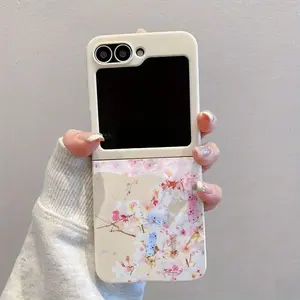 Bright White Pattern TPU Full-Body Shockproof Case for Galaxy Z Flip 6, for Galaxy Z Flip 5, for Galaxy Z Flip 4, for Galaxy Z Flip 3 5G, TPU Phone Case Suitable for Samsung Galaxy Full Coverage Slim and Lightweight, Mixed Durable Scratch-Resistant Shell