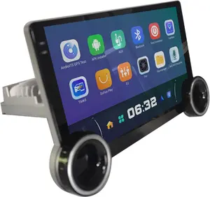 Single Din Car Stereo with Wireless Carplay & Android Auto, SWC, Bluetooth, Backup Camera, Dual Knobs, Car Radio, Navigation, FM/AM