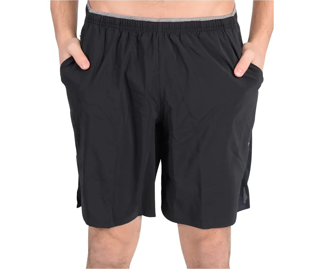 Brooks Men's Sherpa IV 9" Stretch Knit Shorts, Black Men's Bottoms for Casual Wear, Stretch Knit Men's Shorts