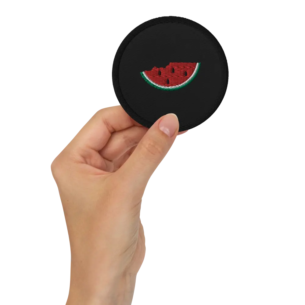 Watermelon Palestine Embroidered Patches - Circular ⌀3 in