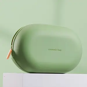 High Quality Silicone Wash Bag Portable Cosmetics Storage Bag, Multi-compartment Design, Travel Storage Bag | Minimalist Style | Durable Zipper Seal, Bathroom Storage Bag, Wash Bag