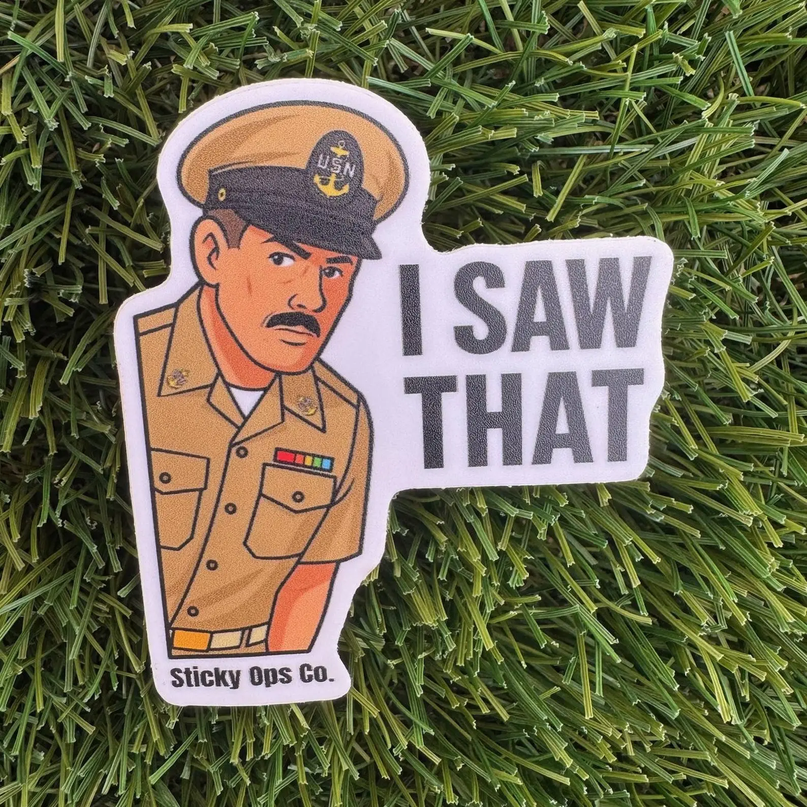 Navy Chief Sticker - I Saw That, Military Humor, Hardhat Sticker, Blue Collar Stickers, Electrical Decal