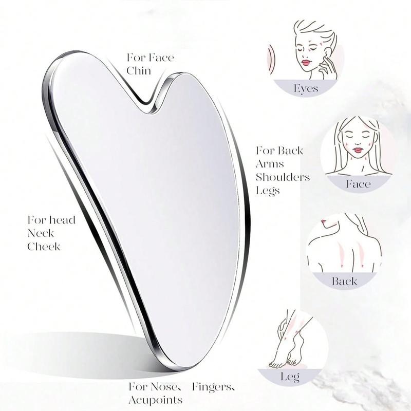 1-piece massage roller set includes 1 ice roller, 1 storage bag, 1 gua sha pad (for glowing skin), silicone ice roller mold (for relieving face and eye puffiness), and reusable skin care tools