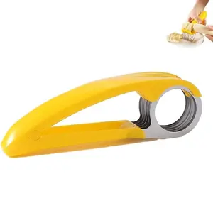 Handheld Yellow Food Slicer – Portable Small Mandoline for Vegetables and Fruits, Multifunctional Cutter for Banana, Strawberry, Cucumber, Carrot, Egg