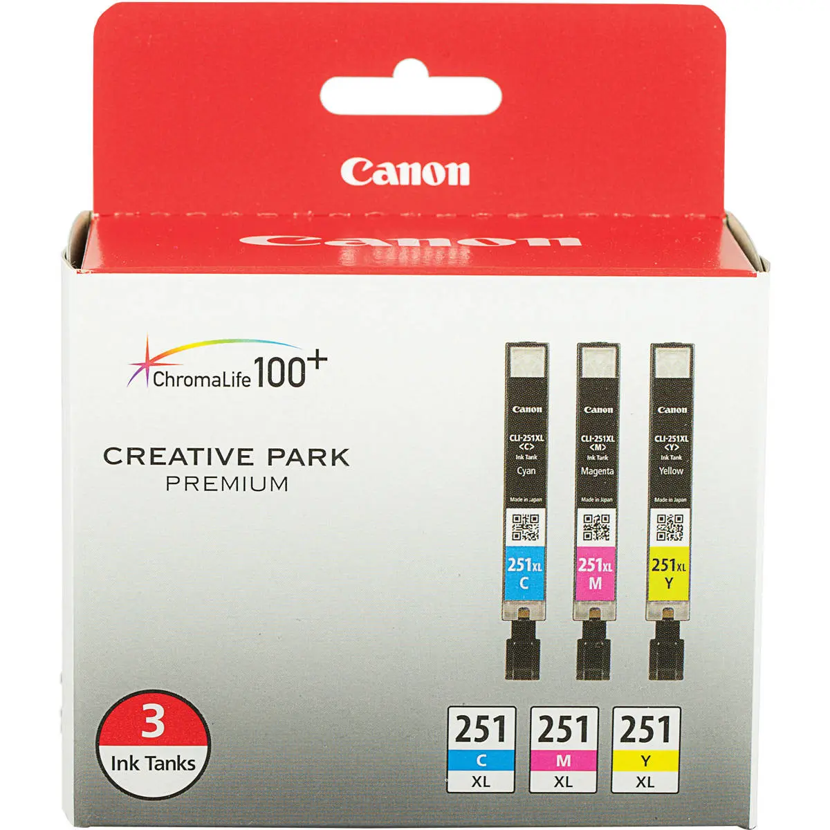 Canon CLI-251XL 3-Cartridge Color Ink Set for Select PIXMA iP, iX, MG, MX Series Printers