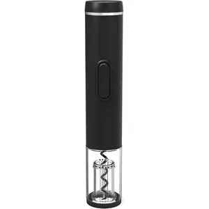Electric Wine Opener, Automatic Bottle Opener and Corkscrew Remover with Foil Cutter, Battery Operated, One-Click Button, Fun Kitchen Gadgets and Gifts for Wine Lovers and New Home, Black