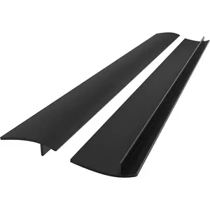 Silicone Stove Gap Covers (2 Pack), Heat Resistant Oven Gap Filler Seals Spaces Between Stovetop and Counter, Easy to Clean Stove Side Guard (30 Inches, Black)