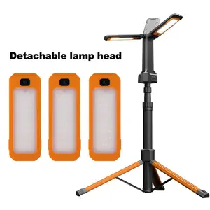 Father's Day Gift-CuLiDing Rechargeable Camping Light with Stand, 67" Tall Portable Cordless, Multiple adjustable lumens, 4000K/6500K Dimmable with Detachable Tripod for Outdoor work, Emergency, Camping, Fishing, Garage