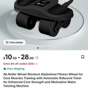 Ab Roller Wheel Workout Abdominal Fitness Wheel with Automatic Rebound Timer for Enhanced Core Strength Motivation Waist Twisting Machine