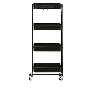 Origami 4-Tier Rolling Cart with Wheels