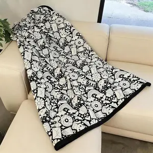 DIY Coloring Blanket for Adults with 24 Markers Cozy Velvet Kit for Everyday Use & Home Decor Adds a Unique Touch to Living Rooms or Kids' Spaces
